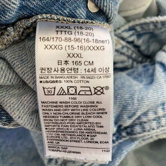 Gap Kids Denim Overalls Size 18-20 XXXL Unisex - Picture 4 of 6